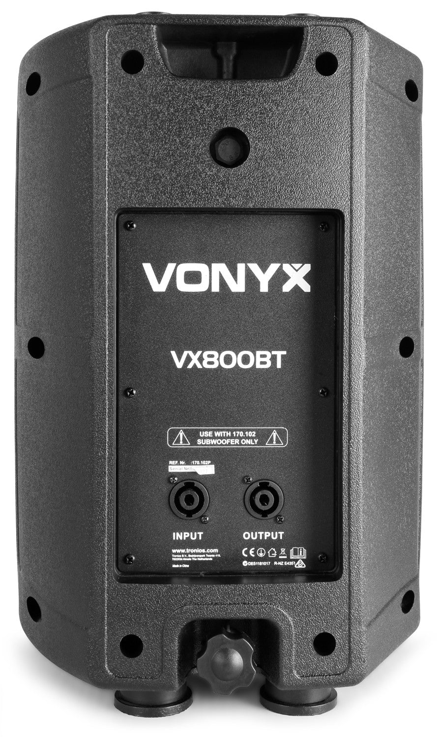 VONYX VX800BT 2.1 Actieve Speakerset 800W met 12 inch Subwoofer, Bluetooth en USB/SD MP3 Speler