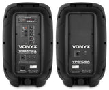 VONYX VPS102A 600W Actieve Speakerset met Bluetooth, USB/SD en 10 inch Woofers