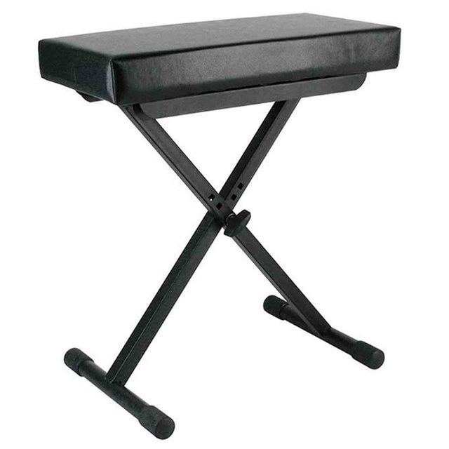 Boston OB-80 keyboardkruk – X-model, zwart met leather look zitting