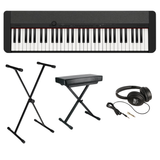 Casio CT-S1BK Casiotone Keyboard Set Zwart met 61 Aanslaggevoelige Toetsen, Standaard, Kruk en Hoofdtelefoon