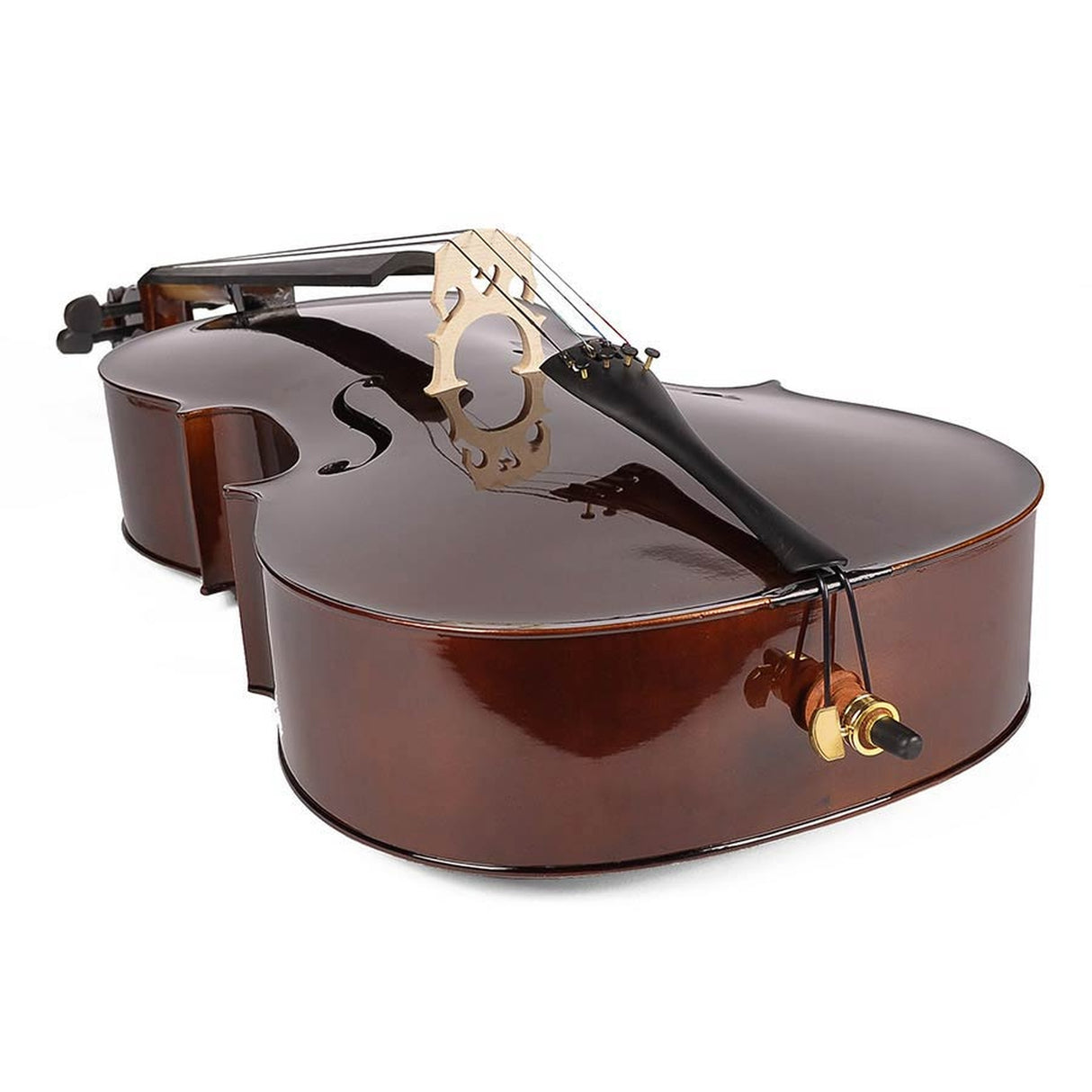 Leonardo LC-2034 cello set 3/4, geheel massief, nitro, ebben toebehoren, inclusief tas en strijkstok