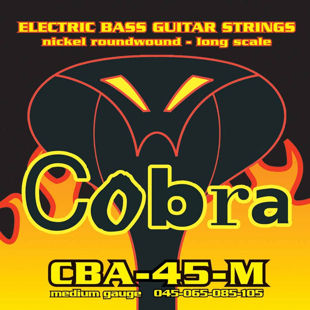Cobra CBA-45-M snaren set elektrisch bass, nickelplated medium, 045-065-085-105 longscale