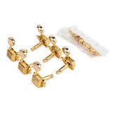 Boston 62-GLR Stemmechanieken voor gitaar, goud, 3x links + 3x rechts, vintage style, metalen knoppen