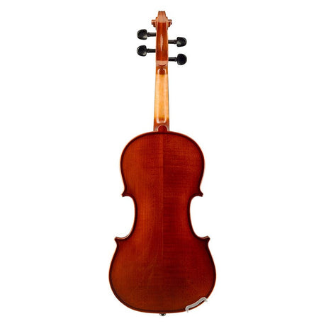Leonardo LV-2044 viool set 4/4, massief, ebbenhouten fittings, Europees gevlamd esdoorn, incl. koffer en strijkstok