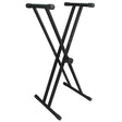 Boston KS-205 Keyboardstatief – Dubbel X-model, 35 cm dragers, twist lock, zwart