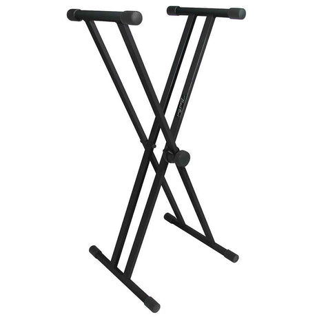 Boston KS-205 Keyboardstatief – Dubbel X-model, 35 cm dragers, twist lock, zwart