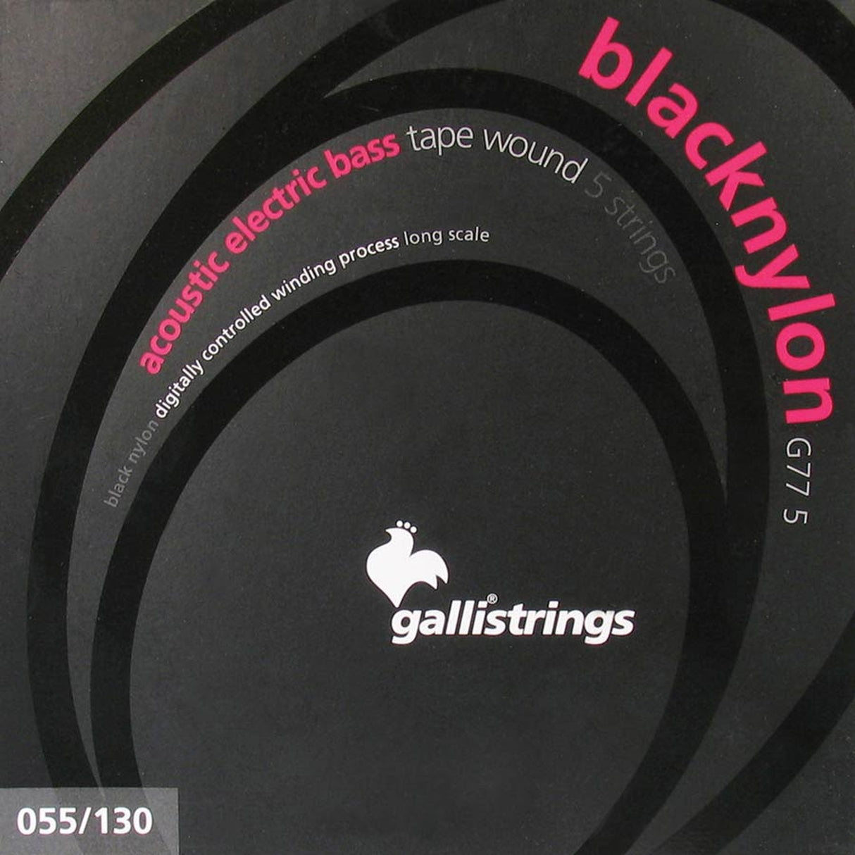 Galli G-77-5 snaren set acoustic 5-snaar bass tape wound, 055-075-100-115-130