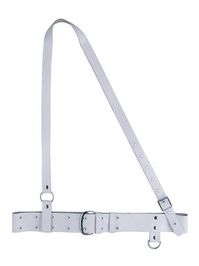 Boston SK10 Koppel, senior model, leder, wit