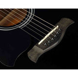 Richwood RD-12LCEBK Artist Series Linkshandige Akoestische Gitaar dreadnought cutaway met actieve EQ zwart