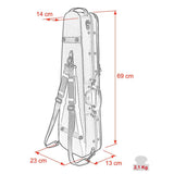 Leonardo VC-1412-BU Student Series vioolkoffer gevormd 1/2 hout zwart