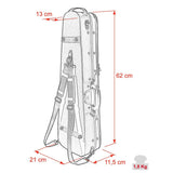 Leonardo VC-1414-BU Student Series vioolkoffer gevormd 1/4 hout zwart