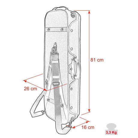 Leonardo VC-47-BG Pro Series vioolkoffer rechthoekig 4/4 zwart