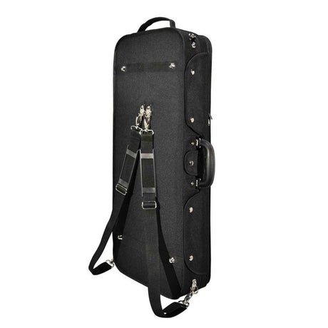 Leonardo DC-160-BR vioolkoffer voor 2 violen oblong hout zwart rood