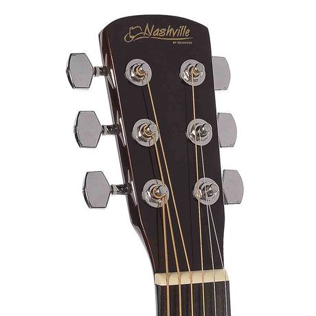 Nashville GSD-60L-BK Linkshandige Dreadnought Akoestische Gitaar Zwart
