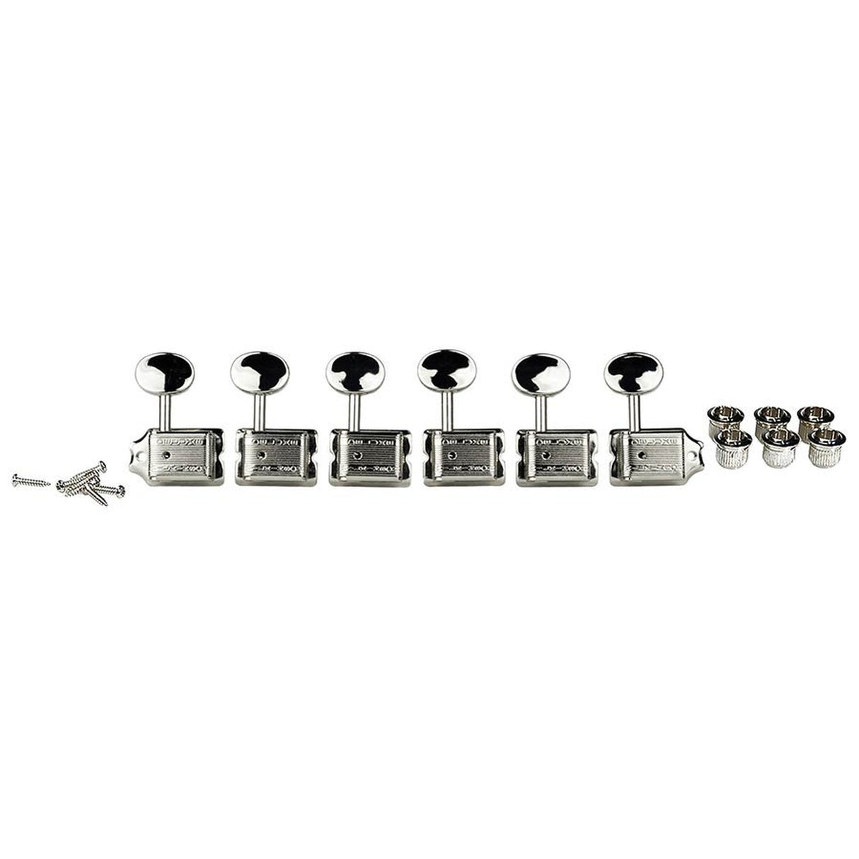 Wilkinson 162-NL Stemmechanieken voor gitaar, vintage F-style, 6x links, nikkel, split as