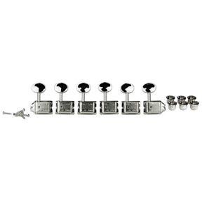 Wilkinson 162-NL Stemmechanieken voor gitaar, vintage F-style, 6x links, nikkel, split as