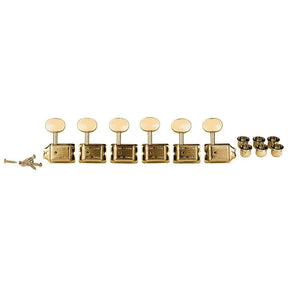 Wilkinson 162-GL Stemmechanieken voor gitaar, vintage F-style, 6x links, goud, split as