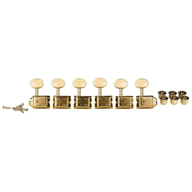 Wilkinson 162-GL Stemmechanieken voor gitaar, vintage F-style, 6x links, goud, split as