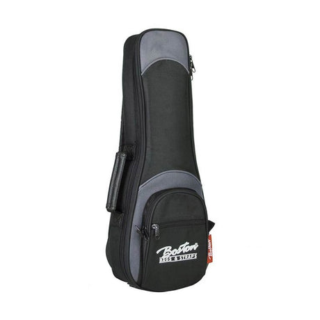 Boston UKS-25-BG Super Packer Gigbag voor Sopraan Ukelele – 25 mm Voering, Zwart/Grijs
