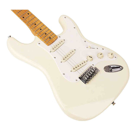 SX SST57-VWH elektrische gitaar – 3 single coils, vintage tremolo, Vintage White + tas