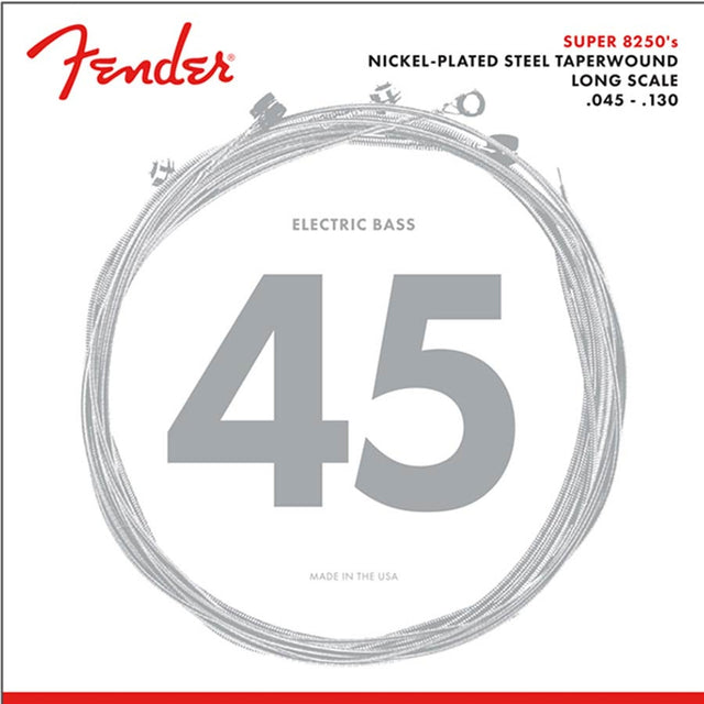 Fender F-82505M snaren set elektrisch bass 5 snaars through body , nickel roundwound, medium 045-065-085-110TW-130T