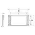 Boston HFS3050IV humbucker frame, flat bottom slanted top, 3 to 5mm height, ivory