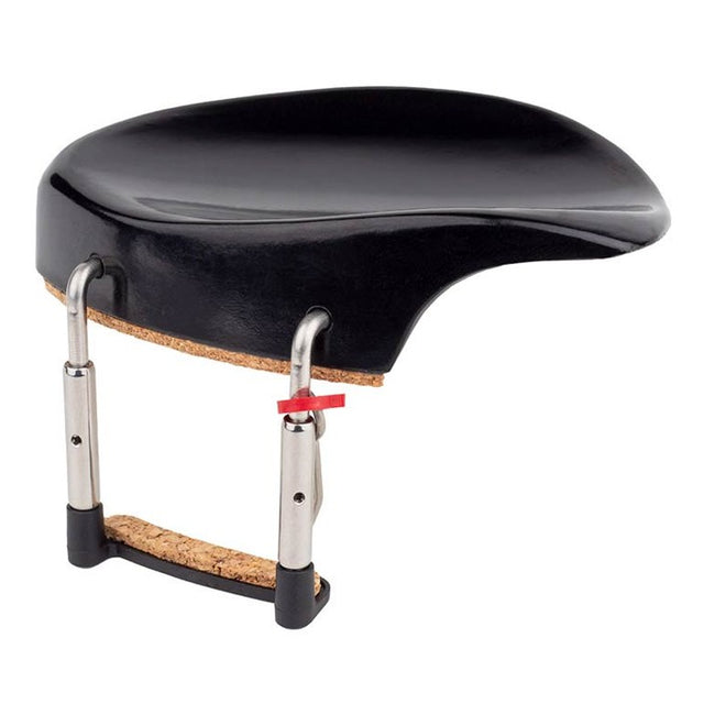 ELS CR-8044 chinrest bakelite Teka model, 4/4-3/4, stainless steel clamps, antiallergical, made in Germany