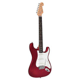 SX SE1SK-CAR elektrisch gitaarpakket – compleet starterspakket met versterker en accessoires, Candy Apple Red