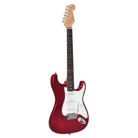 SX SE1SK-CAR elektrisch gitaarpakket – compleet starterspakket met versterker en accessoires, Candy Apple Red