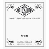 Rotosound NP026 .026 snaar for elektrisch/acoustic guitar, stainless steel
