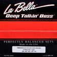 La Bella L-750N-B snaren set elektrisch 5-snaar bass, black nylon tape wound, light, 050-065-085-105-135 longscale