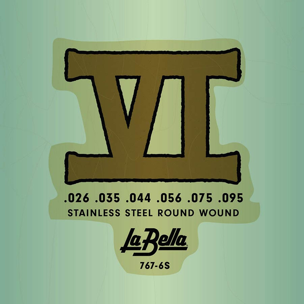 La Bella L-767-6S snaren set elektrisch bass VI, stainless steel roundwound, 026-035-044-056-075-095