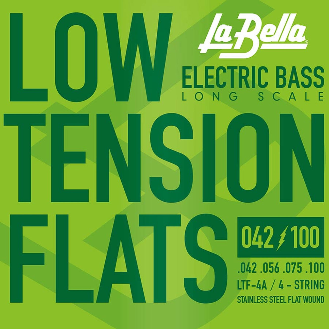 La Bella LTF4A snaren set elektrisch bass stainless steel round core, 042-056-070-100