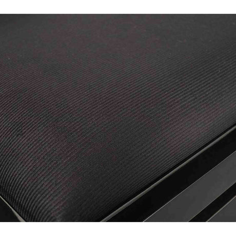 Boston PB1/1020 pianobank – verstelbare zitting, hoogglans zwart met velours bekleding