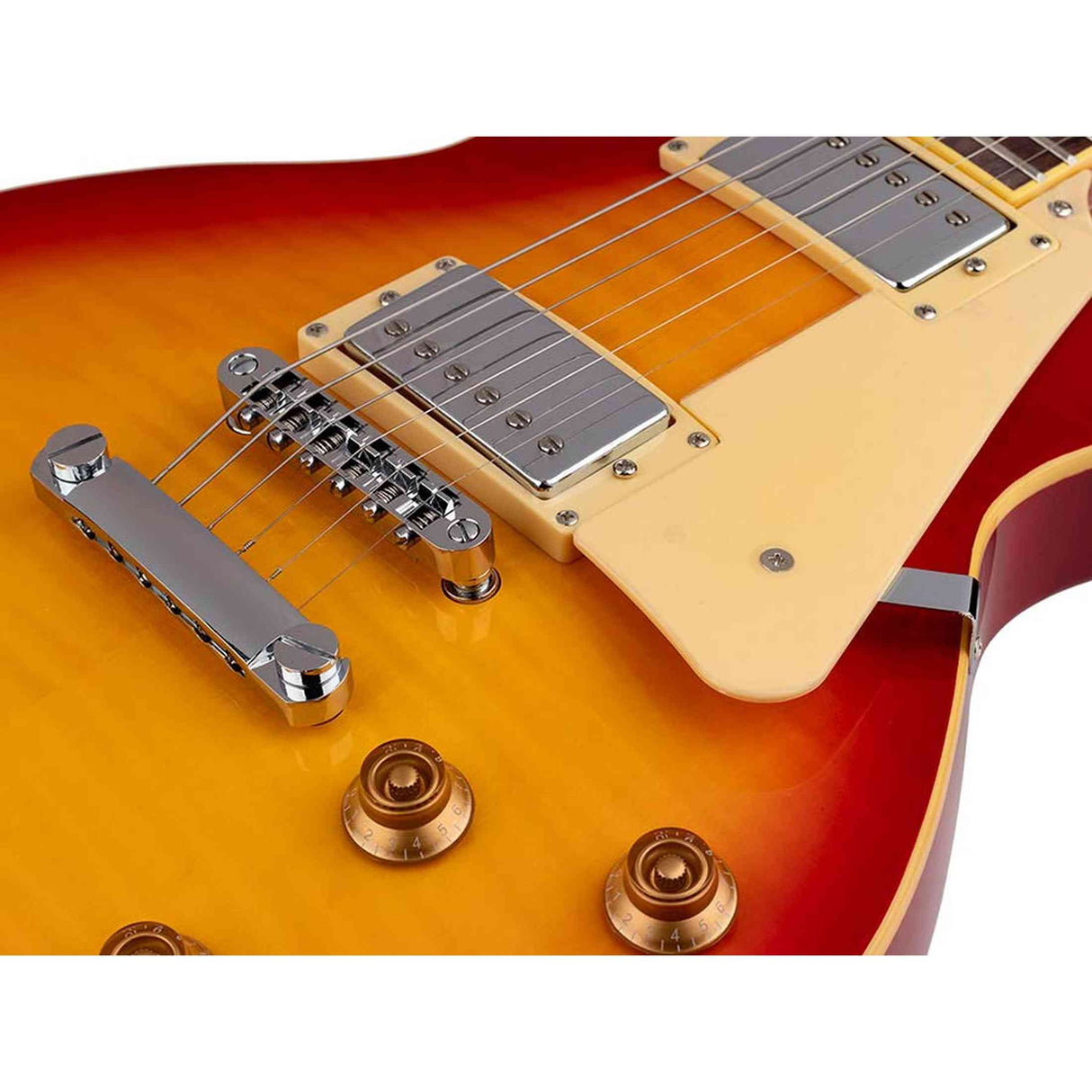 SX EF3D-CS elektrische gitaar – LP Standard stijl, 2 humbuckers, mahonie/esdoorn, Cherry Sunburst