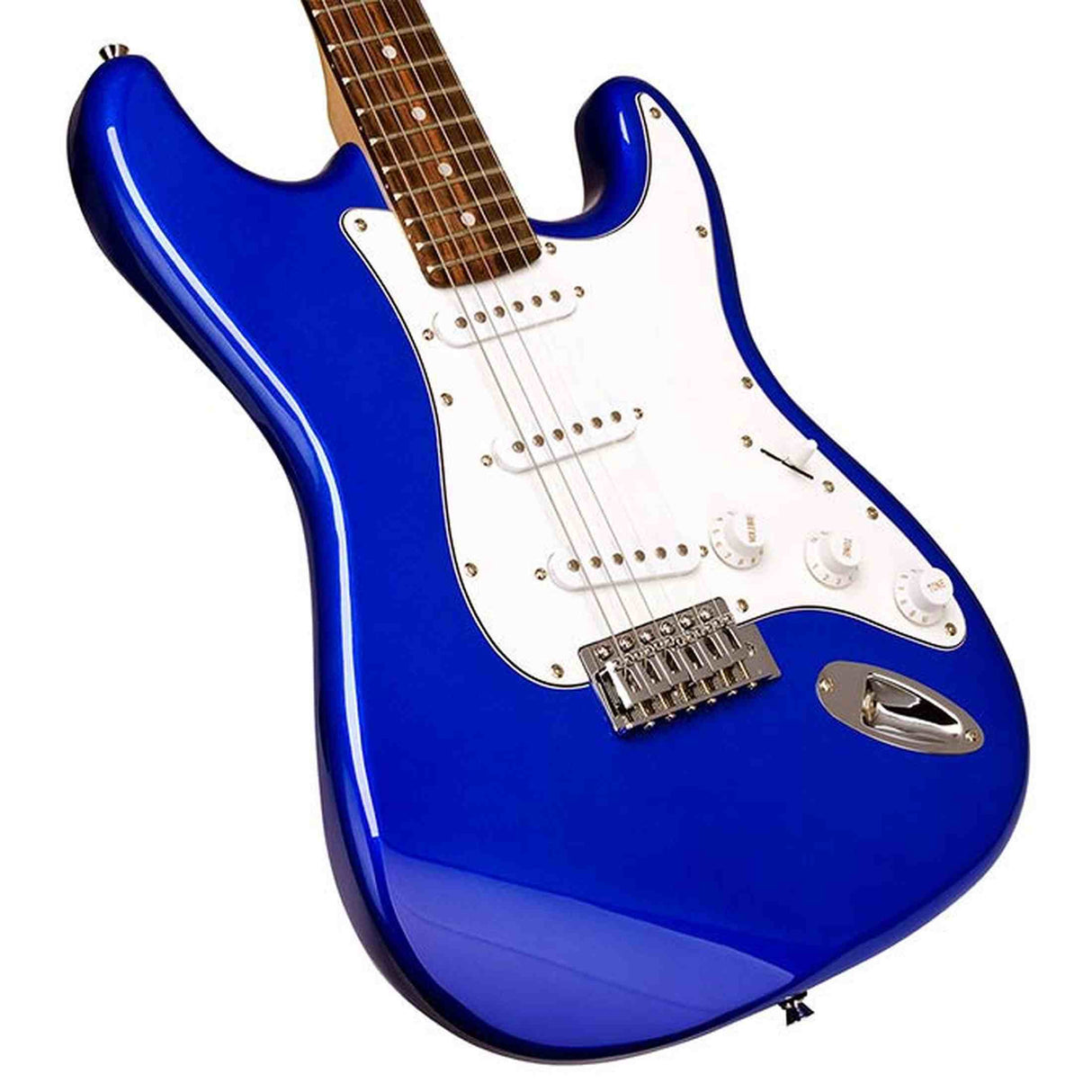 SX ED1/EB elektrische gitaar – 3 single coil pickups, vintage tremolo, Electric Blue + tas