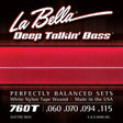 La Bella L-760T snaren set elektrisch bass, white nylon tape wound, standard, 060-070-094-115