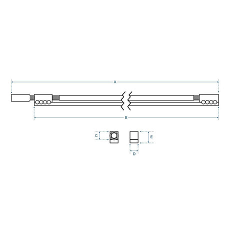 Boston TRD-460-4 Double Action Truss Rod 460 mm 6x9 mm 4 mm Inbus voor Elektrische en Akoestische Gitaar