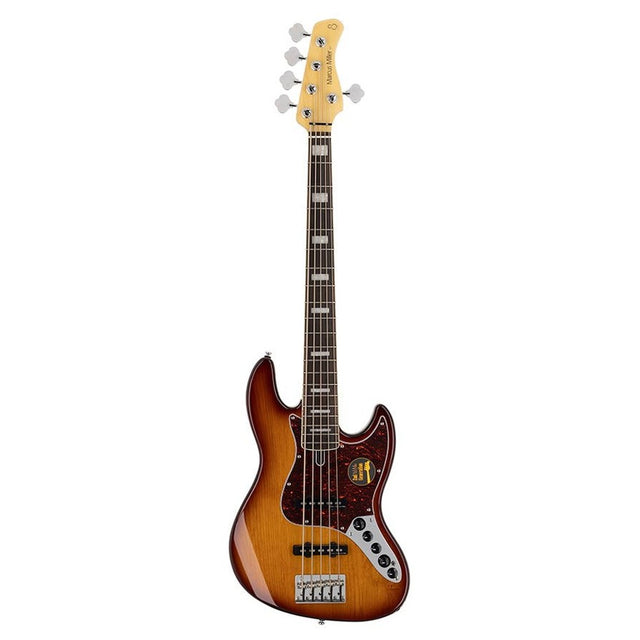 Sire V7+ A5/TS Marcus Miller 2nd Gen 5-snarige Tobacco Sunburst basgitaar