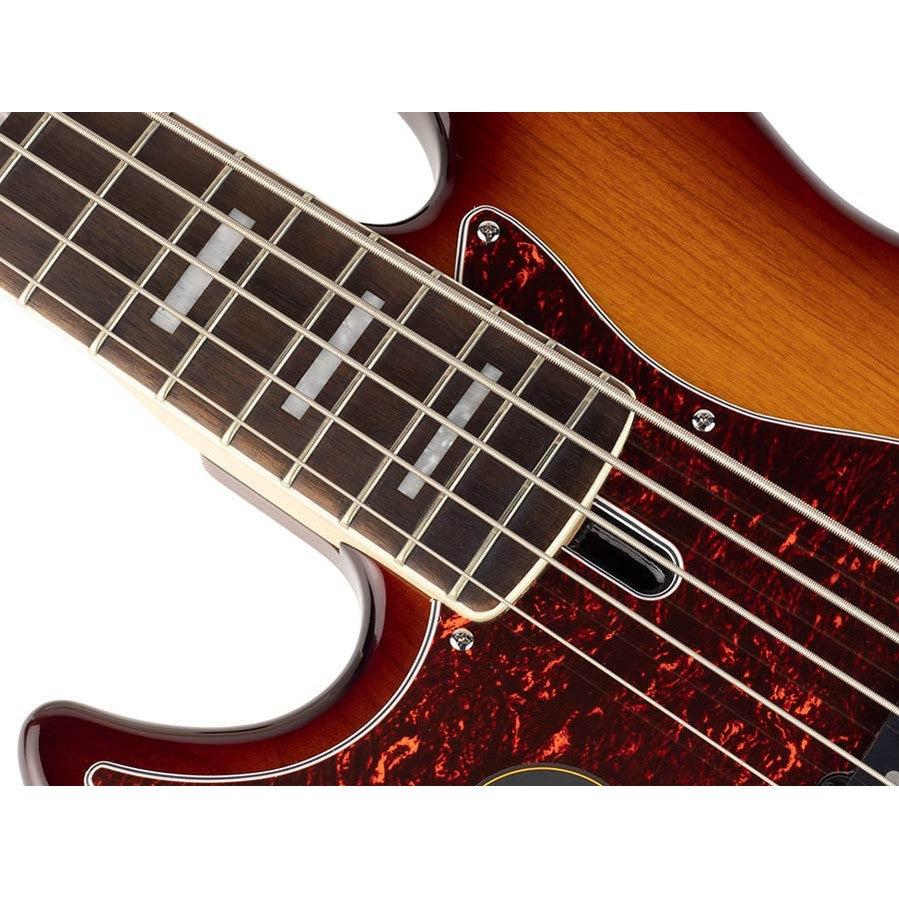 Sire V7+ A5L/TS Marcus Miller 2nd Gen linkshandige 5-snarige Tobacco Sunburst basgitaar