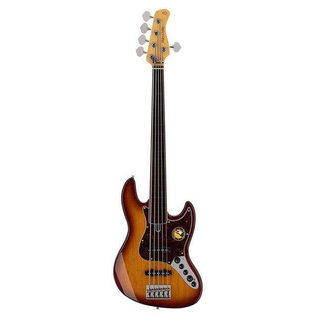Sire V7+ A5F/TS Marcus Miller 2nd Gen fretless 5-snarige basgitaar Tobacco Sunburst