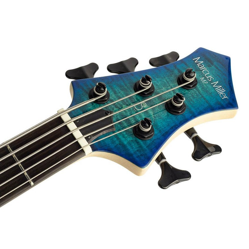 Sire M7+ A5/TBL Marcus Miller 5-Snarige Basgitaar Transparent Blue