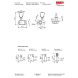 Schaller 101401231636 machine heads 3L3R Deluxe KeyStone. 21,7x6mm solid shaft, nickel