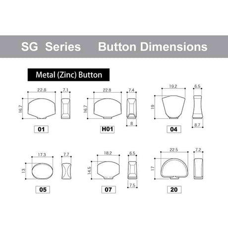 Gotoh GTH13337 SG301 stemmechanieken met 20 knoppen, 3L3R, goud