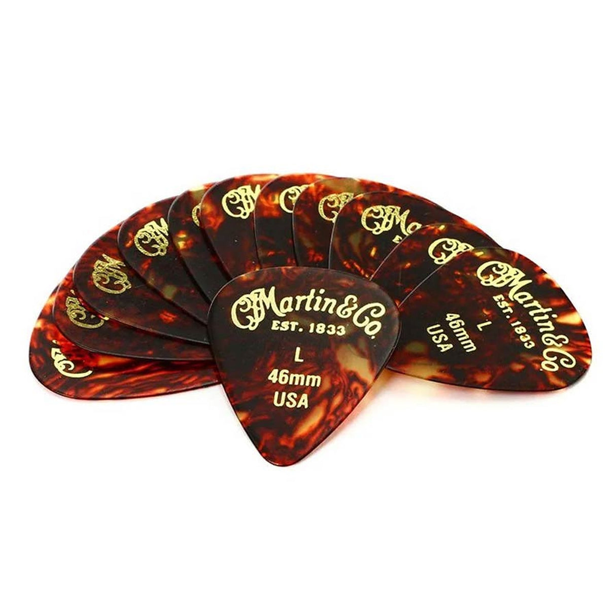 Martin SPA 18A0049 pick pack 351 vorm .46mm faux schildpad Licht 12 stuks