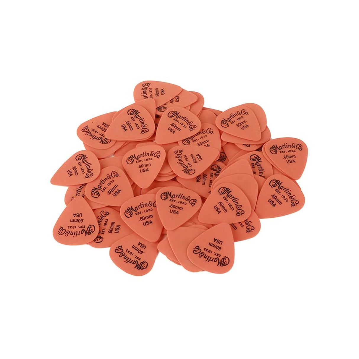 Martin SPA 18AP5060 72 stuks bulk zak van Delrin picks .60mm oranje