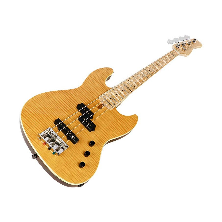 Sire U5 A4/NT Marcus Miller short scale basgitaar 4 snarig passief elzen gevlamd esdoorn natural