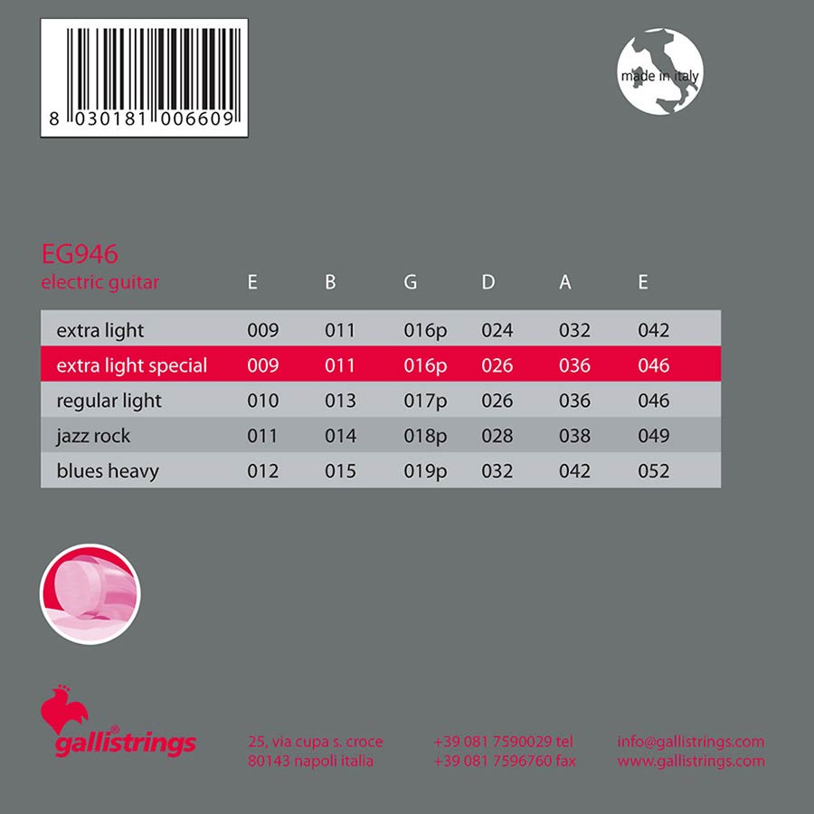 Galli EG-0946 ProCoated elektrische gitaarsnaren 009-046