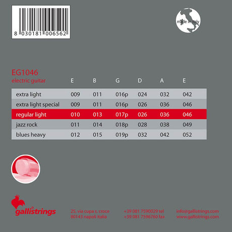 Galli EG-1046 ProCoated elektrische gitaarsnaren 010-046
