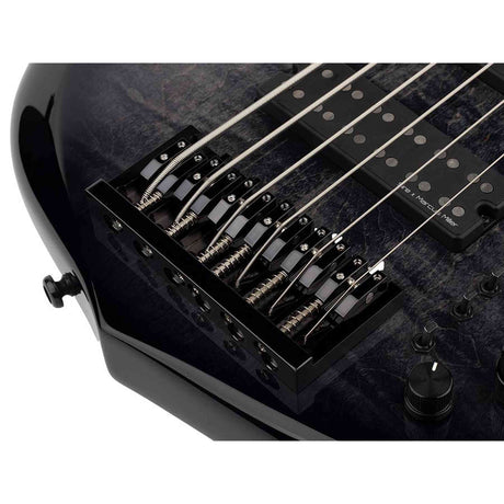 Sire M7+ A6/TBK Marcus Miller 6-snarige basgitaar, swamp ash met flame maple top, 35 inch, Heritage-3 preamp, Transparent Black